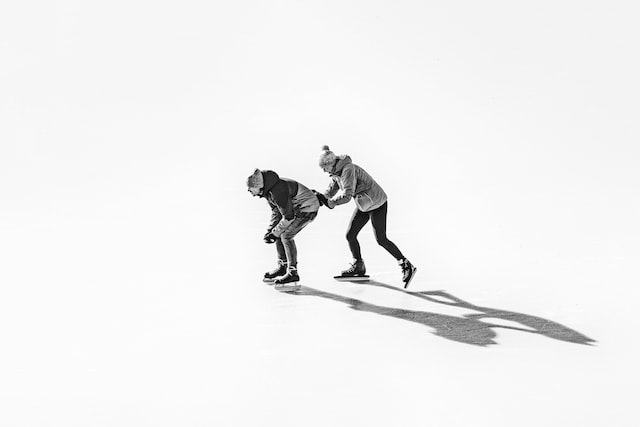 skating outdoors